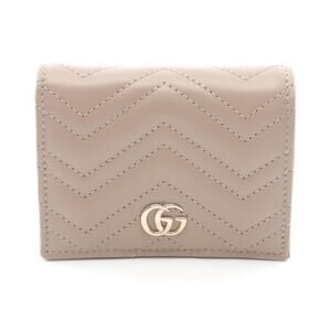 Gucci GG Marmont Bifold Wallet Leather Beige